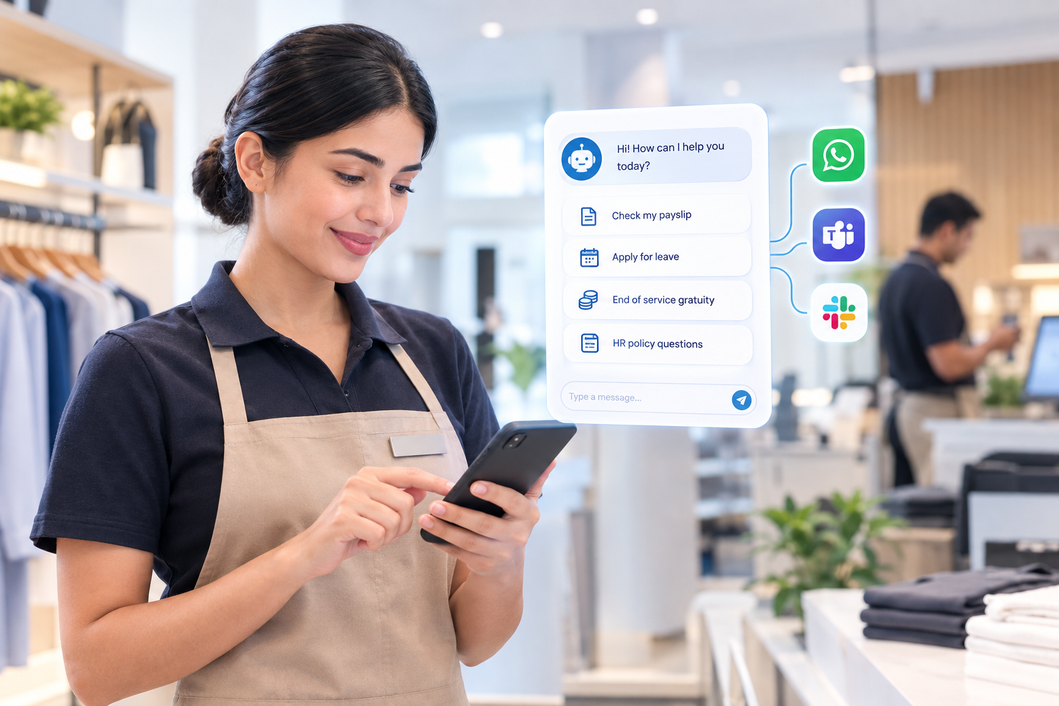 Retail and frontline workforce assistant